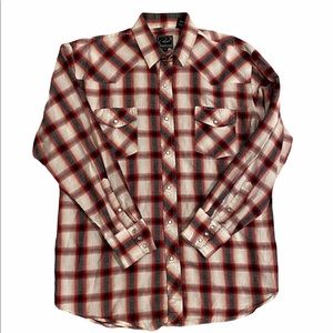 Roper Western Cowboy Plaid Long Sleeve Snaps